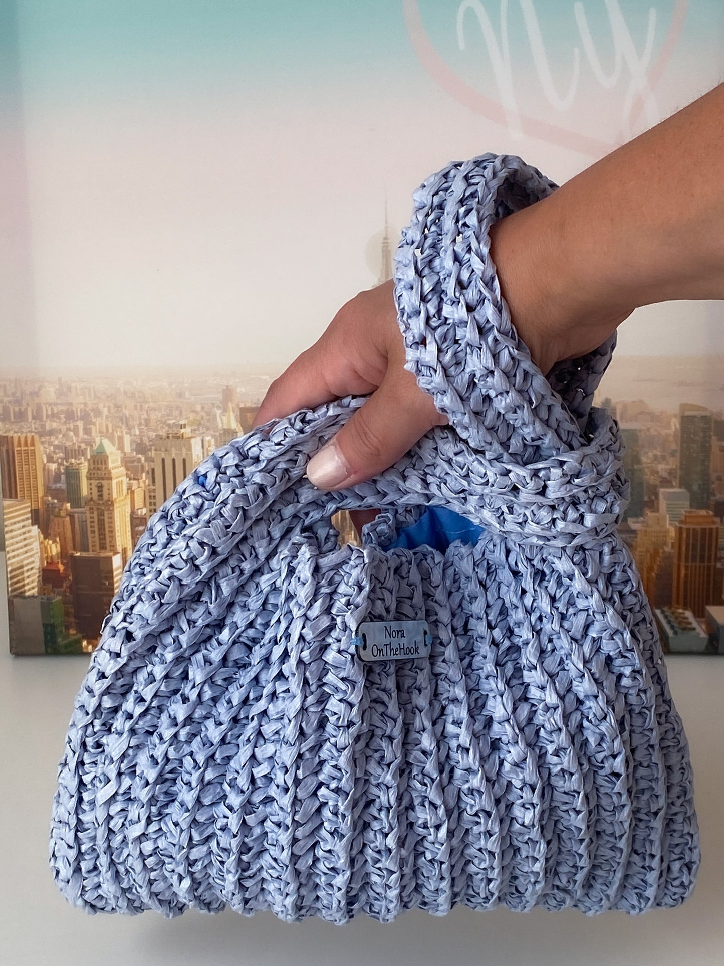 Raffia Wrist Handbag